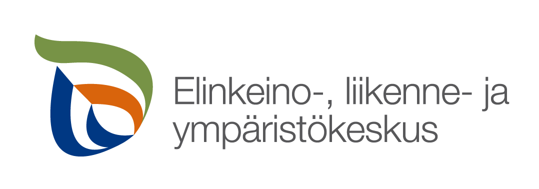 Elinkeino-, liikenne- ja ympäristökeskus -logo.